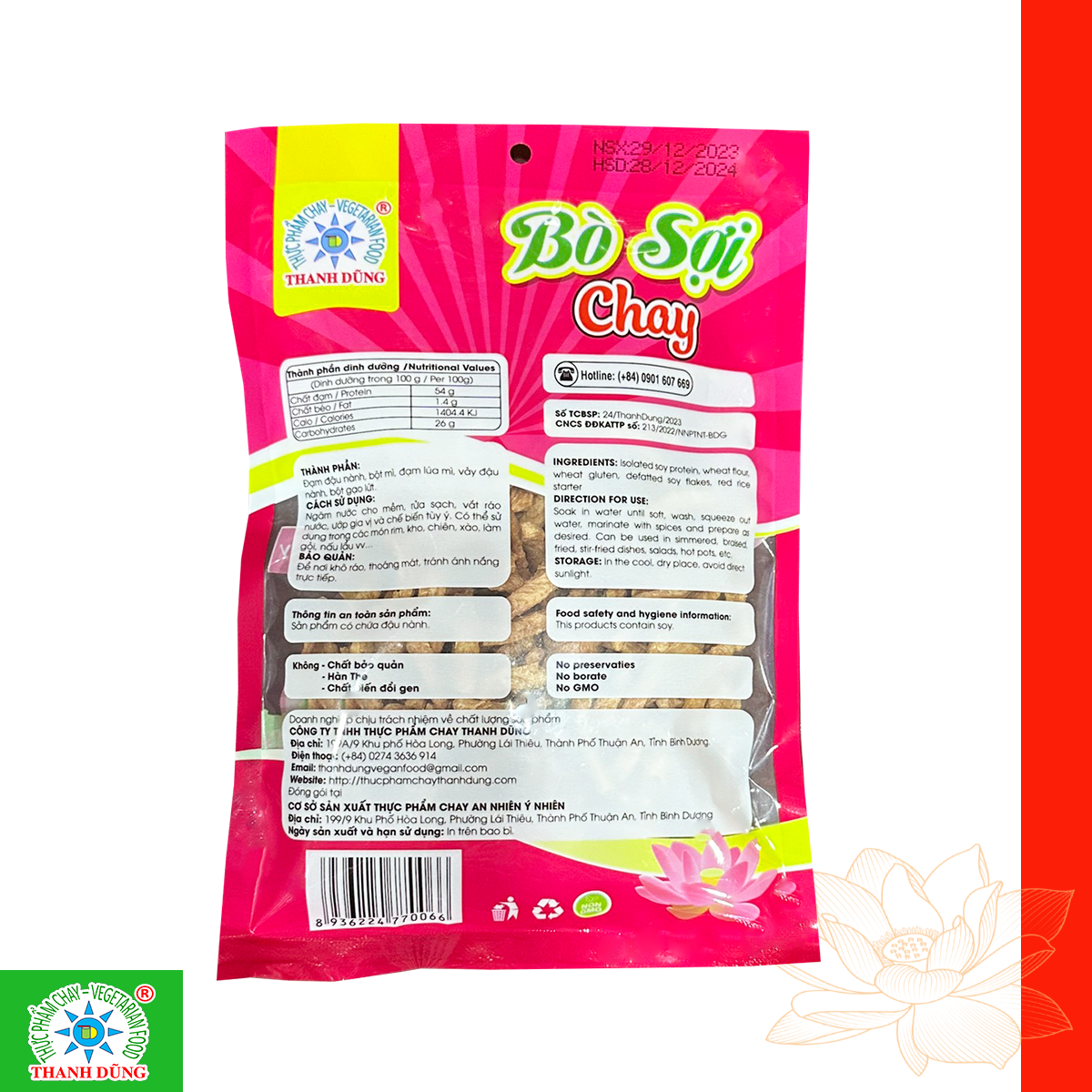 16.BÒ SỢI CHAY 16. Bo soi chay Thanh Dung 100g 02