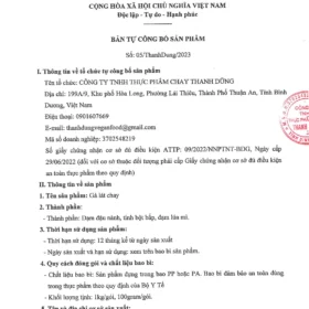 Công bố chất lượng sản phẩm gà lát chay Thanh Dũng